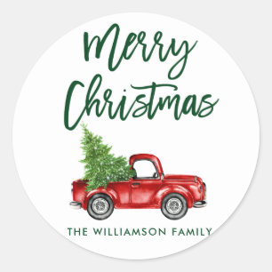 Adesivo Redondo Escoteiro de Pincel Envelope de Natal - Selo G