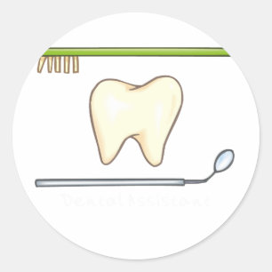 Adesivo Redondo Escova dental delicada do espelho do dente