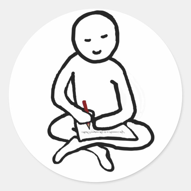 Adesivo Redondo escrita (Frente)