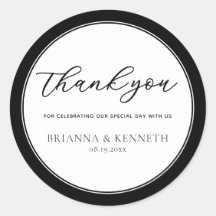 Escrita Moderna Obrigado Favor De Casamento