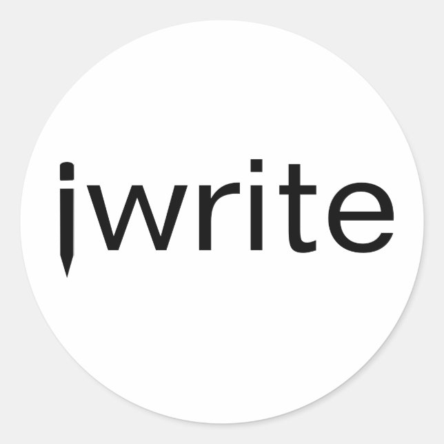 Adesivo Redondo Escritores Engraçados De Pun Adicionam Sua Cor Per (Frente)