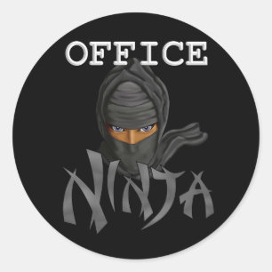 Adesivo Redondo Escritório Ninja
