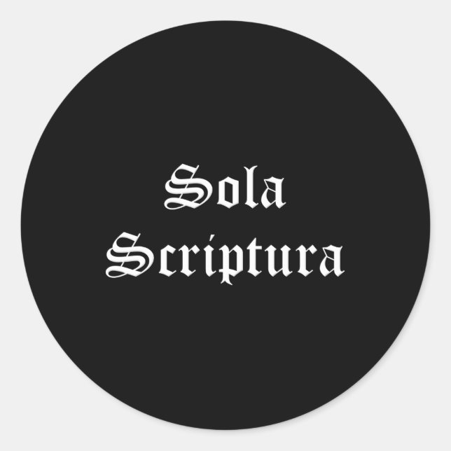 Adesivo Redondo Escritura Latina Sola - Escritura Escritural Sola  (Frente)