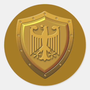 Adesivo Redondo Escudo alemão da águia