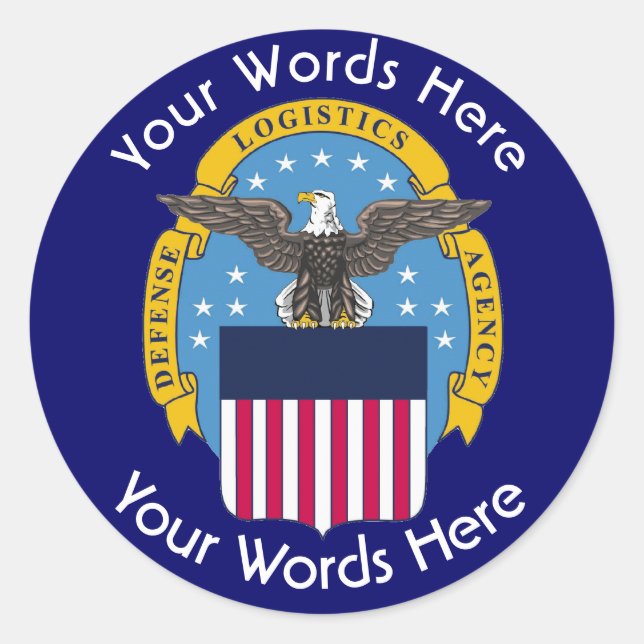 Adesivo Redondo Escudo da Agência de Logística da Defesa (Frente)