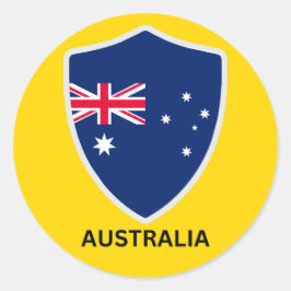 Adesivo Redondo Escudo da Austrália