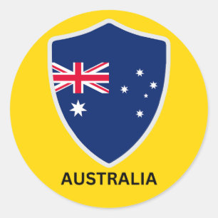 Adesivo Redondo Escudo da Austrália