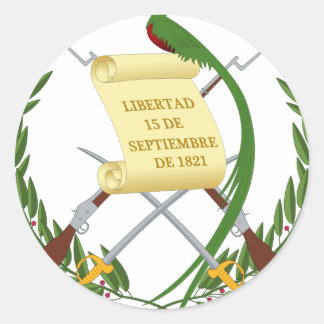 Adesivo Redondo Escudo de armas da Guatemala - Casaco de armas