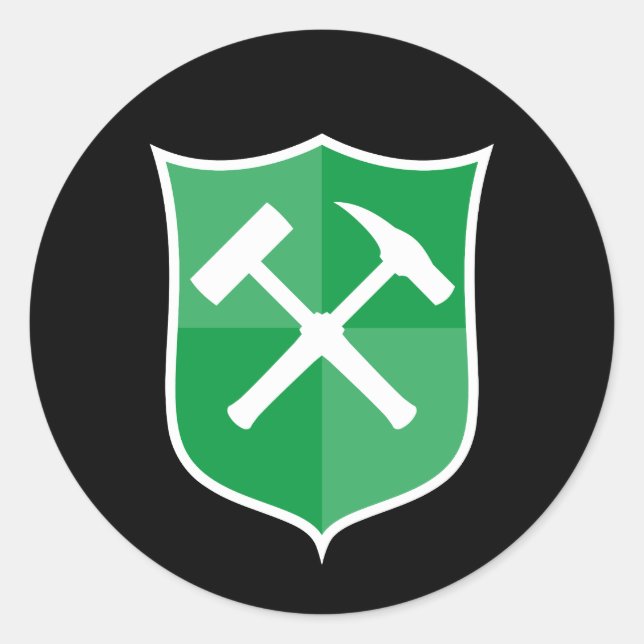 Adesivo Redondo Escudo de Martelo Cruzado (Frente)