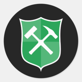 Adesivo Redondo Escudo de Martelo Cruzado