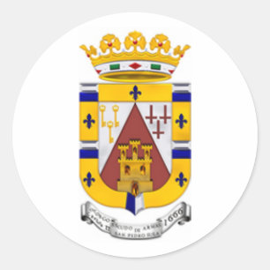 Adesivo Redondo Escudo de San Pedro Sula, Honduras