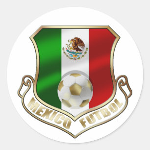 Adesivo Redondo Escudo do emblema do crachá mexicano