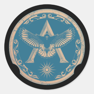 Adesivo Redondo Escudo grego Spartan Eagle