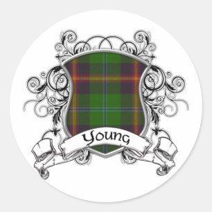 Adesivo Redondo Escudo Jovem Tartan