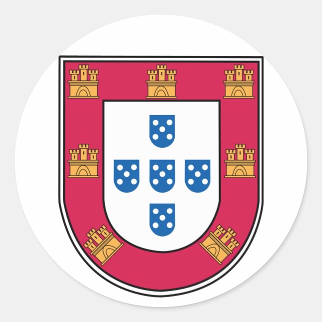 Adesivo Redondo Escudo Português (Frente)