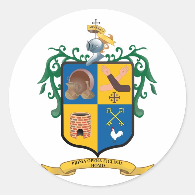 Adesivo Redondo Escudo Tlaquepaque Jalisco, México (Frente)