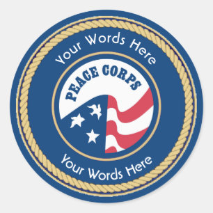 Adesivo Redondo Escudo Universal do Peace Corps