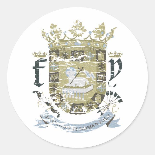 Adesivo Redondo Escudo Urbano (khaki) (Frente)