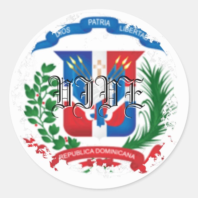 Adesivo Redondo Escudo - Vinhetas Redondas Distantes (Frente)