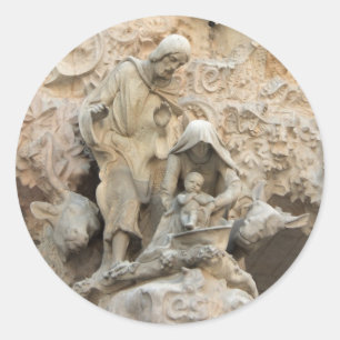 Adesivo Redondo Esculturas Sagrada Família