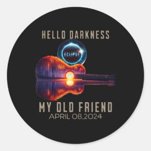 Adesivo Redondo Escuridão Meu Velho Amigo Eclipse Solar Abril