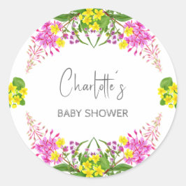 Adesivo Redondo Escuridão Rosa Amarelo-brilhante