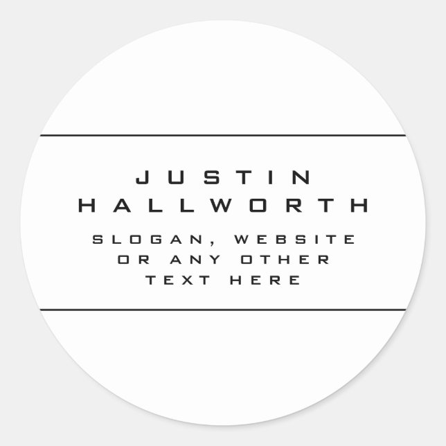 Adesivo Redondo Escuro e Branco com aparência única (Frente)