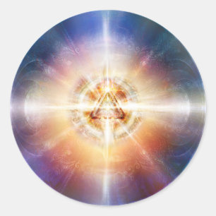 Adesivo Redondo Esfera do triângulo da estrela H114