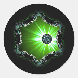 Adesivo Redondo Esfera Energética Através Do Portal Fratural