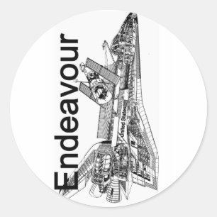 Adesivo Redondo Esforço do vaivém espacial