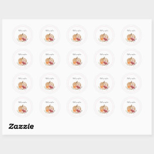 Adesivo Redondo Esfregue nossa abóbora no caminho