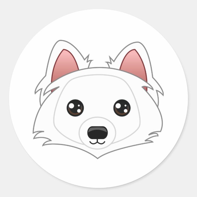 Adesivo Redondo Eskimo Dog Stickers (Frente)