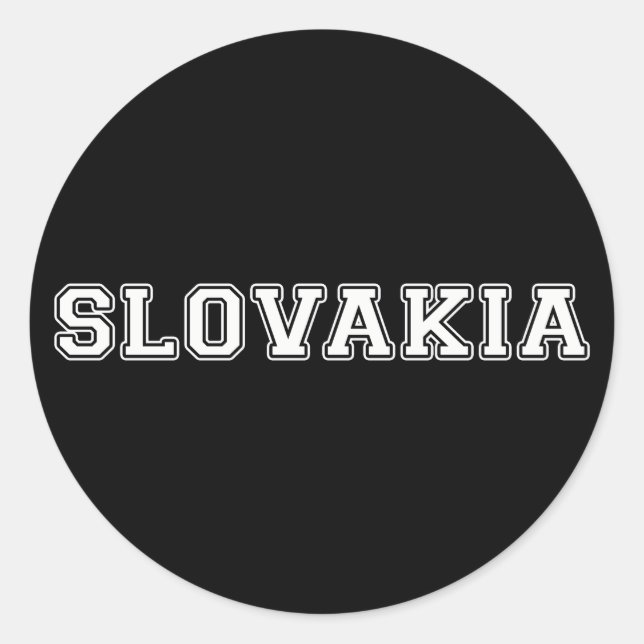 Adesivo Redondo Eslováquia (Frente)