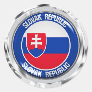 Adesivo Redondo Eslováquia Round Emblem