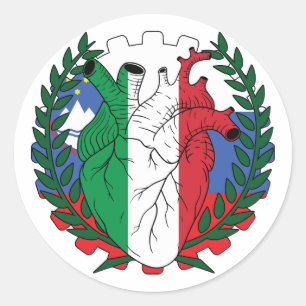 Adesivo Redondo Eslovênia Santo Josephs Day Italiano Itália