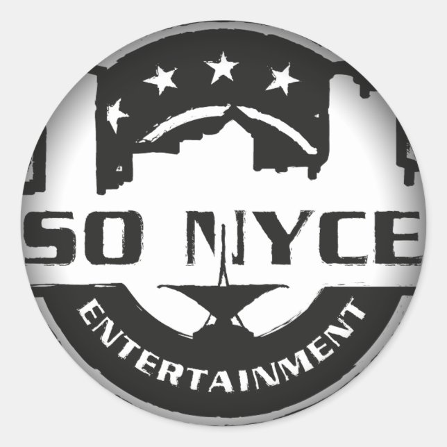 Adesivo Redondo Esmaecer em Autocolantes Redondos Pretos (Frente)