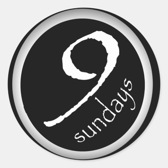 Adesivo Redondo Esmaecer em Autocolantes Redondos Pretos (Frente)