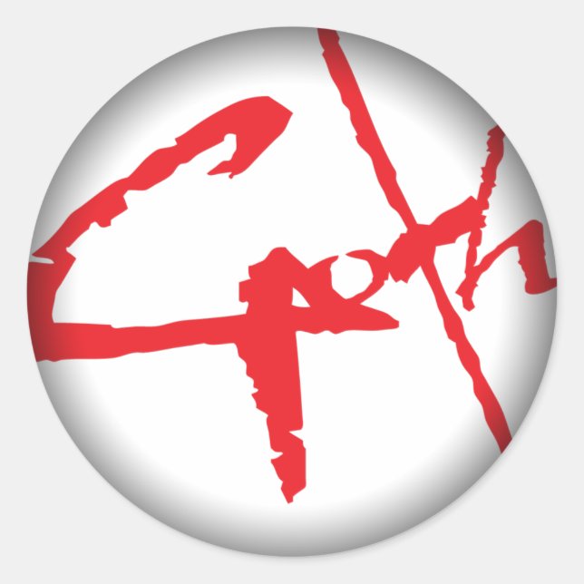 Adesivo Redondo Esmaecer em Autocolantes Redondos Pretos (Frente)