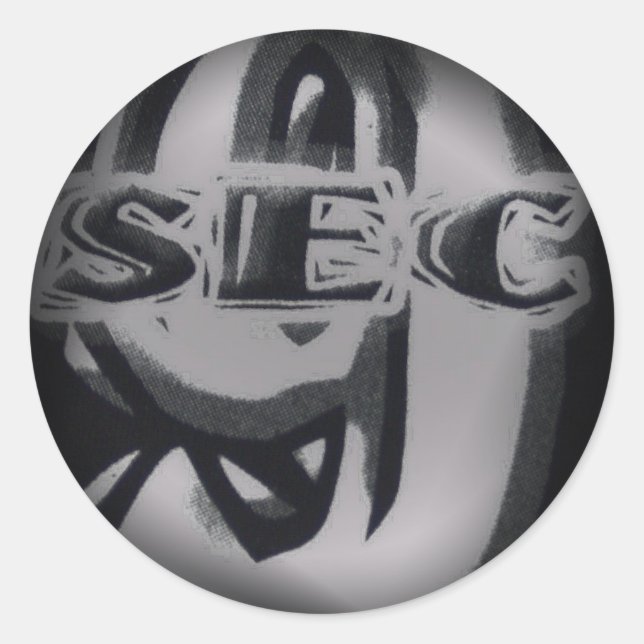 Adesivo Redondo Esmaecer em Autocolantes Redondos Pretos (Frente)