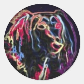 Adesivo Redondo Esmaecer em Autocolantes Redondos Pretos