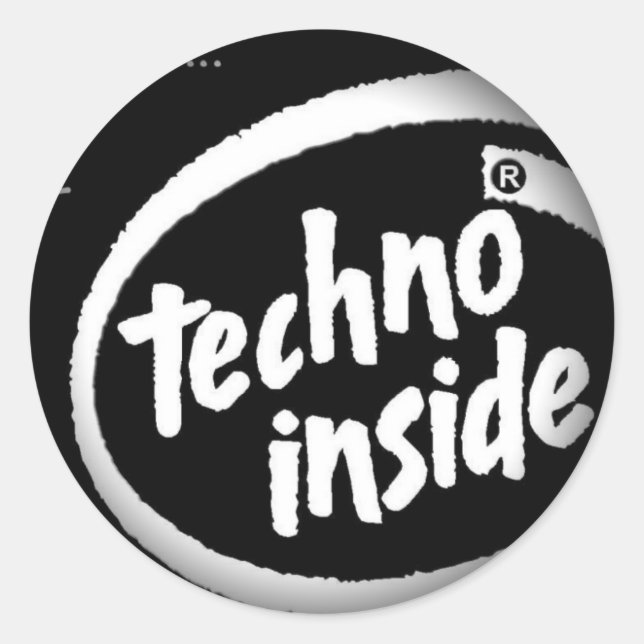 Adesivo Redondo Esmaecer em Autocolantes Redondos Pretos (Frente)