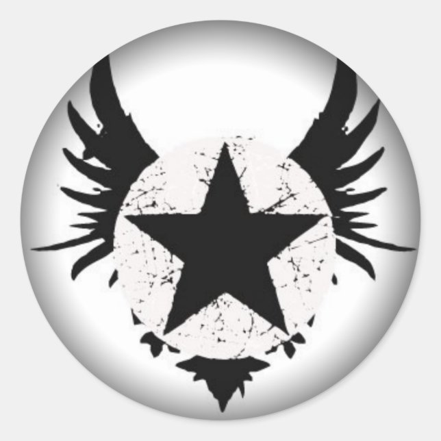 Adesivo Redondo Esmaecer em Autocolantes Redondos Pretos (Frente)