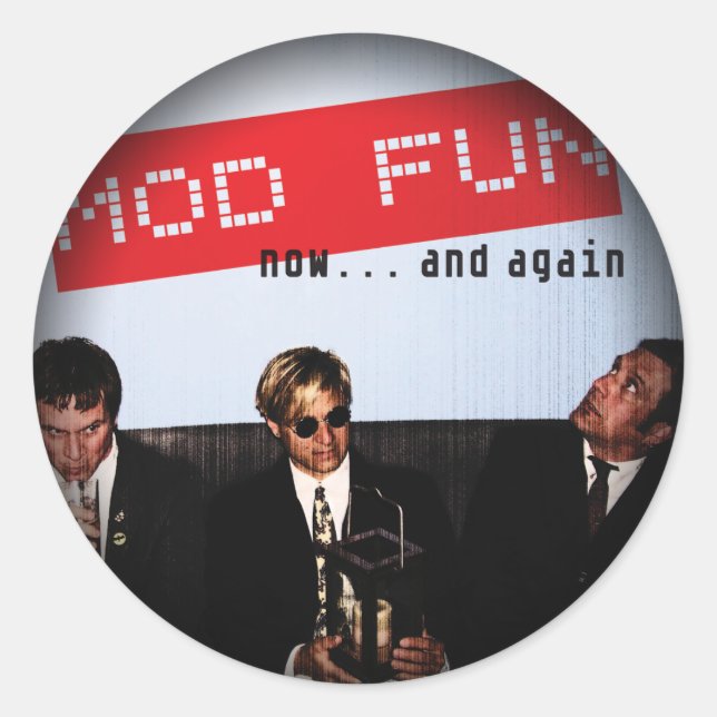 Adesivo Redondo Esmaecer em Autocolantes Redondos Pretos (Frente)