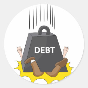 Adesivo Redondo Esmagadora Cartoon Anvil