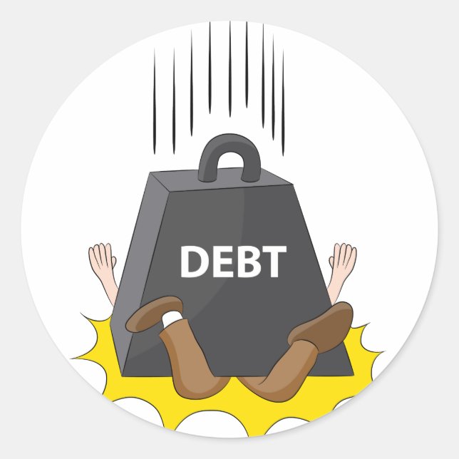 Adesivo Redondo Esmagadora Cartoon Anvil (Frente)