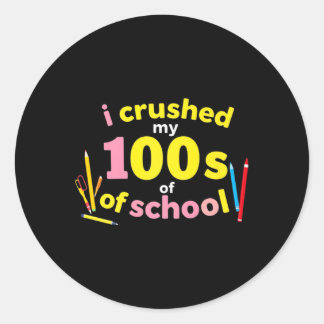 Adesivo Redondo Esmagei 100 Dias Da Escola 100º Dia Da Escola