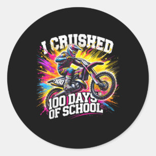 Adesivo Redondo Esmagei 100 Dias De Bicicleta De Camisa Para Rapaz