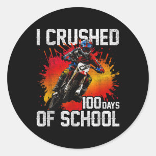 Adesivo Redondo Esmagei 100 Dias De Bicicleta De Camisa Para Rapaz