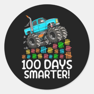 Adesivo Redondo Esmagei 100 Dias De Caminhão Monstro Da Escola 100