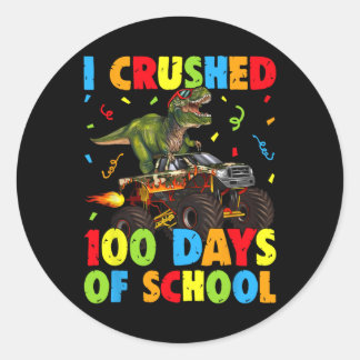 Adesivo Redondo Esmagei 100 Dias De Dinossauro Dinossauro Engraçad
